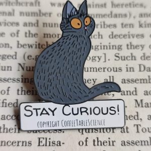 Stay Curious Cat Lapel Pin