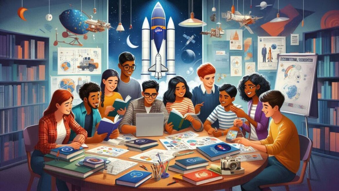 Students studying to became an ISRO scientist